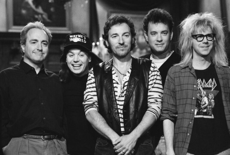 Lorne Michaels, Mike Myers, Bruce Springsteen, Tom Hanks, Dana Carvey